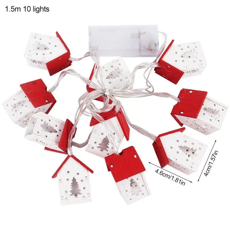 Optimized Product Title: **GlowHouse LED Illuminated Wooden Christmas Houses – Festive Holiday Decor**