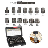 Bolt Extractor Set – 14-Piece, 6.35-19mm & Chrome-Molybdenum Steel