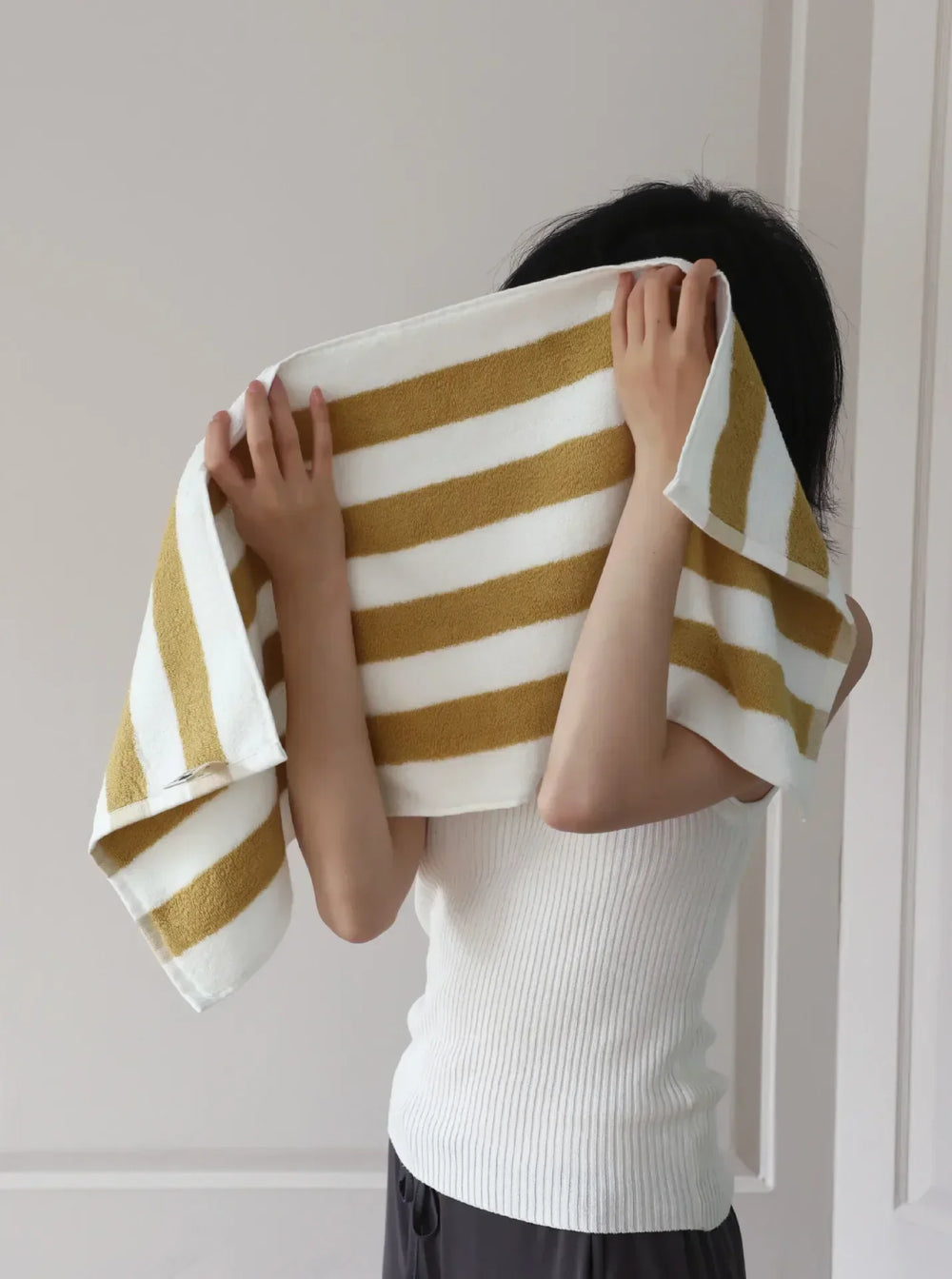 Striped Cotton Bath Towel – 100% Combed Cotton, Hotel Quality & Quick-Dry