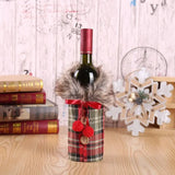 Christmas Wine Bottle Cover with Fur Collar – Santa Coat Bottle Sleeve