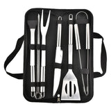 9-Piece Stainless Steel BBQ Utensil Set – Spatula, Tongs & Carrying Case