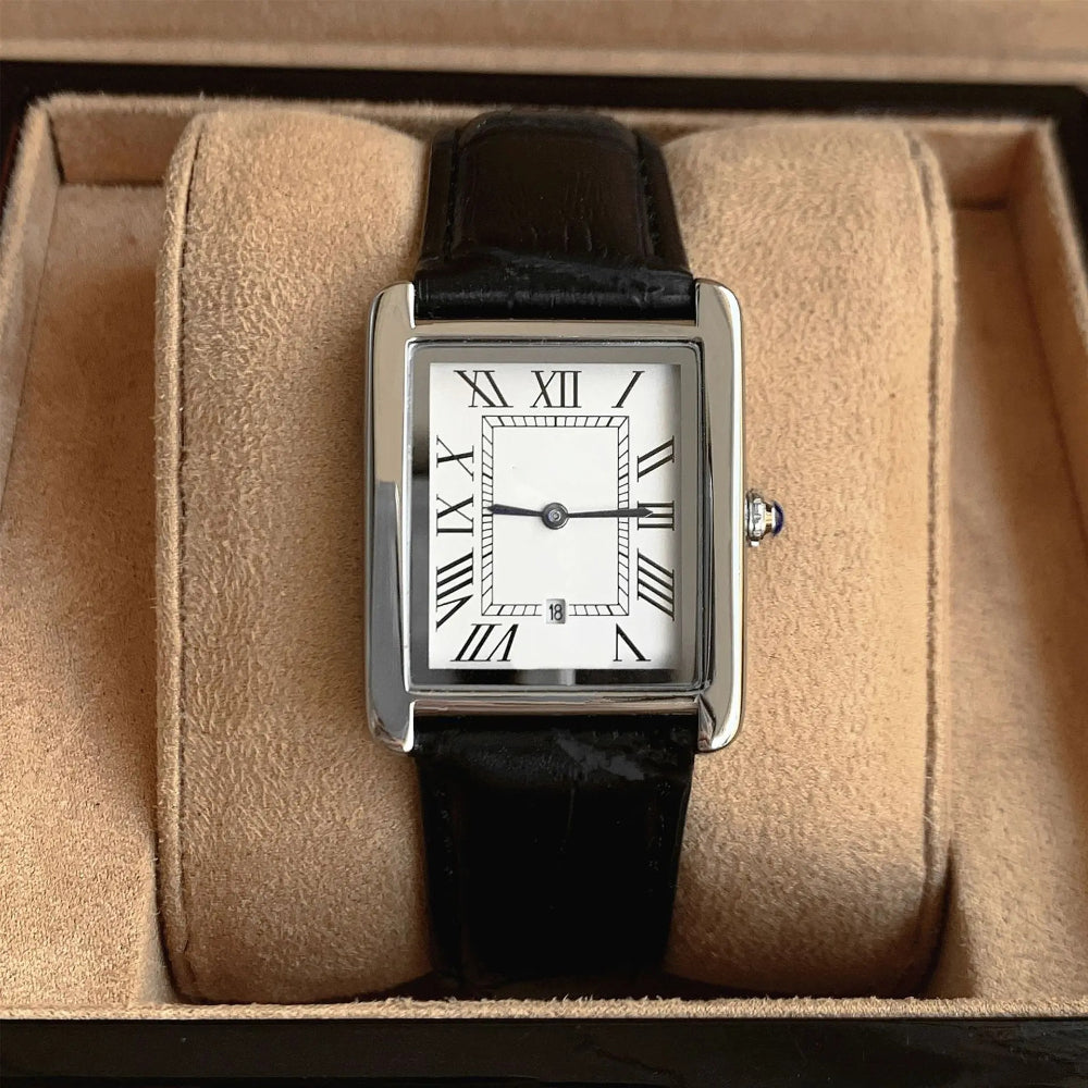 Men's Dress Watch – Classic Design, Square Analog & Retro Style