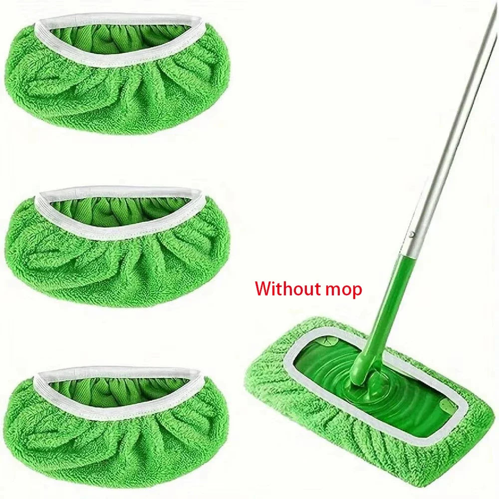 Reusable Microfiber Mop Pads 6-Pack – Machine Washable & Standard Flat Mop Fit