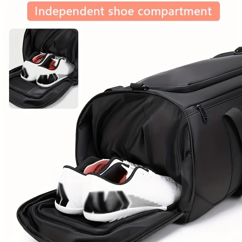 Men's Travel Duffel Bag – Water-Resistant, Multi-Pocket & Detachable Strap