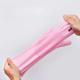 Silicone Dish Gloves – Built-In Scrub Bristles, Heat-Resistant & Reusable