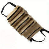 Roll-Up Tool Bag – Oxford Fabric, 4+ Zippered Pockets & Shoulder Strap