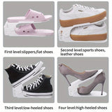 Adjustable Shoe Slot Organizer – 3-Level Height, Stackable & Non-Slip