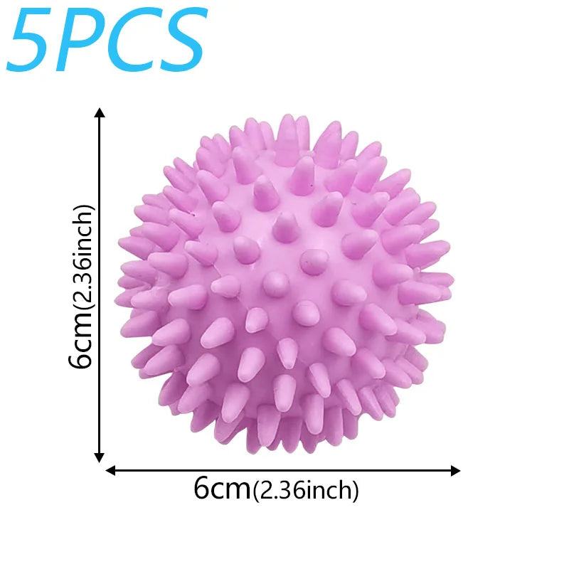 Reusable Laundry Balls – Set of 5, 6cm PVC & Softener-Free Fabric Care