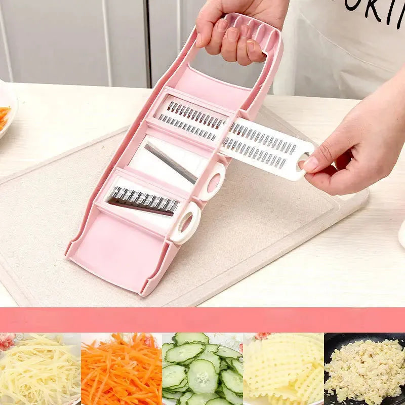 Multifunctional Vegetable Slicer – Stainless Steel Blades, Julienne & Ergonomic Grip