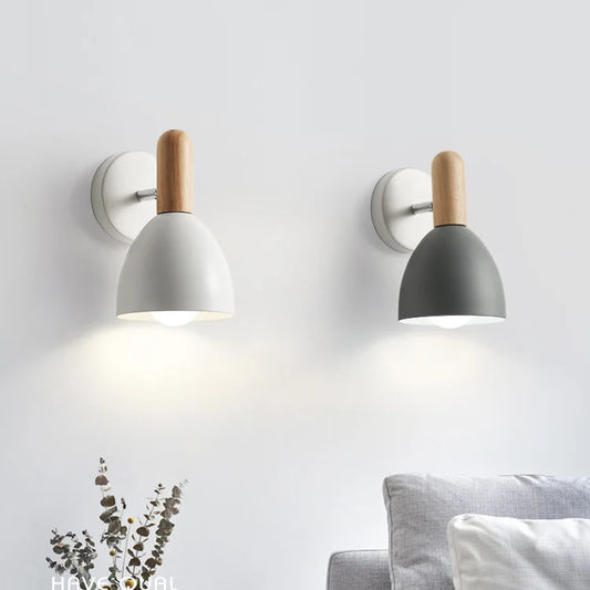 Wall Lamp – Nordic Wooden Design, Adjustable Arm & Bedside Lighting Fixture