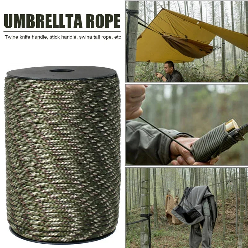 4mm Paracord Utility Rope – 9-Strand Core, 295kg Strength & 50/100m Lengths