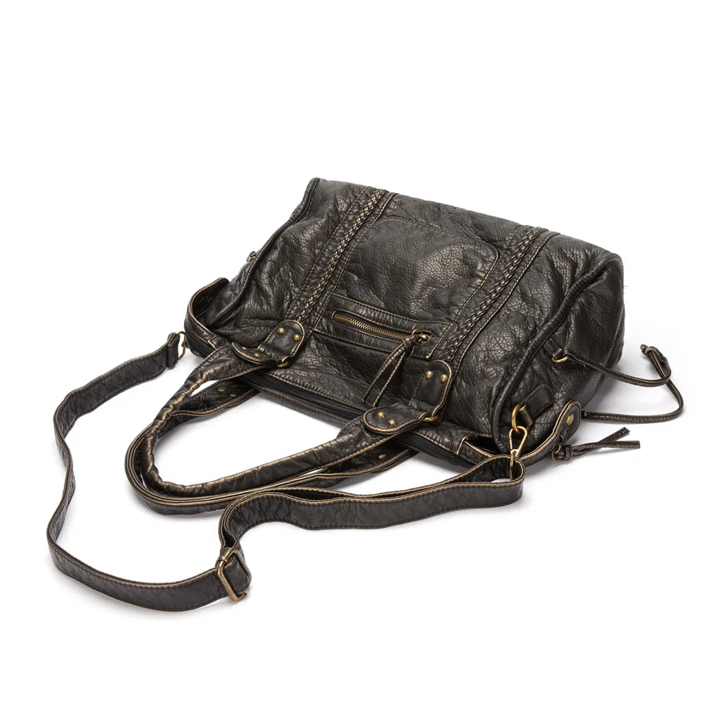 Enhanced Product Title: "Vintage-Waschung PU-Leder Handtasche in Schwarz – Stilvolle Damen-Tasche für Alltag und Abend"

This optimized title includes relevant keywords while maintaining clarity and appeal for potential buyers.