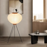 Rice Paper Floor Lamp – Japanese Tripod Design, 3 Light Temperatures & E27 Socket