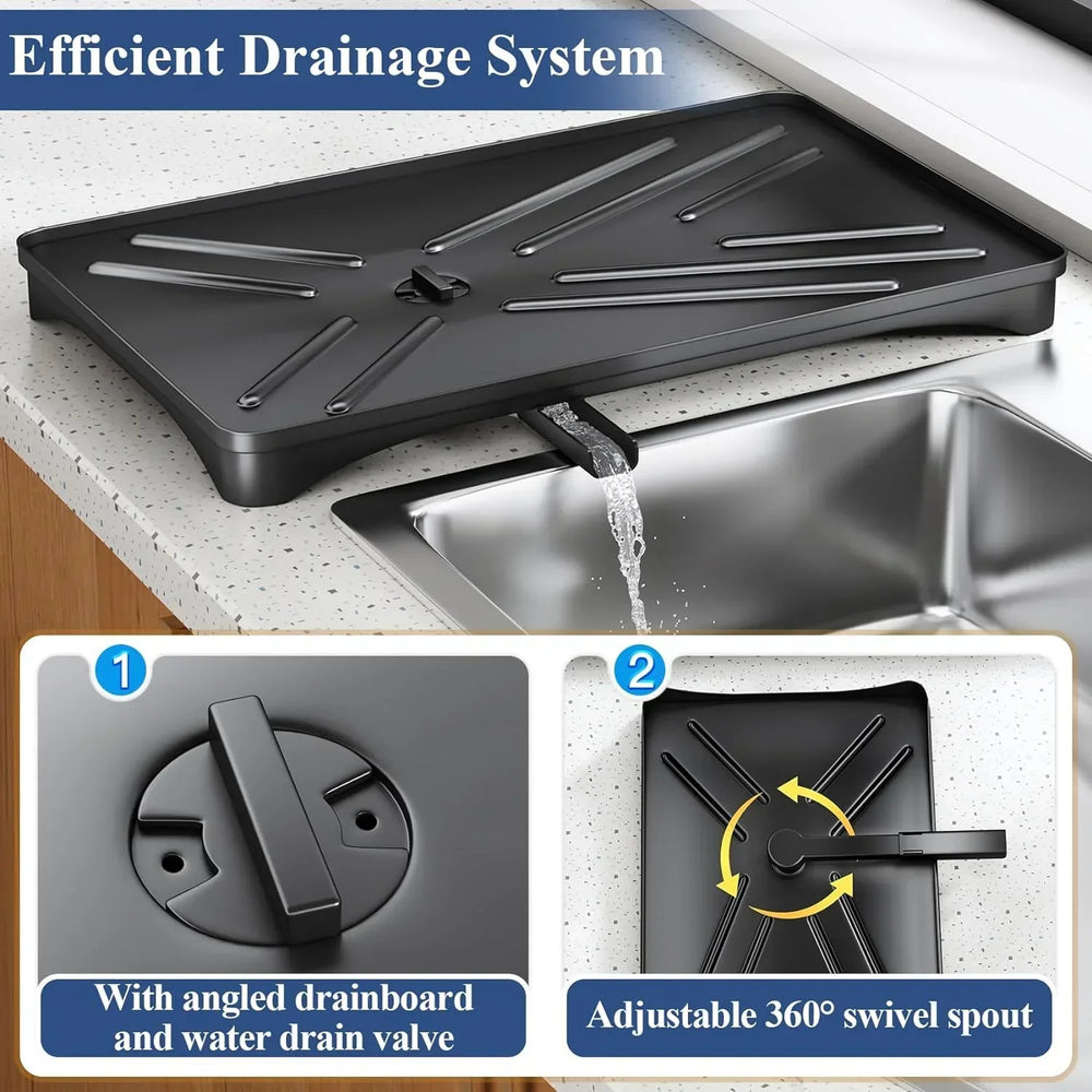 Nova - Dish Drying Rack with Drainboard & Cutlery Holder