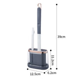 Silicone Toilet Brush Set – Wall Holder, Drain Cleaner & Drip Tray