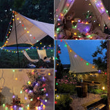 Solar String Lights – Outdoor Weatherproof, Warm White & Multicolor, 5–22m