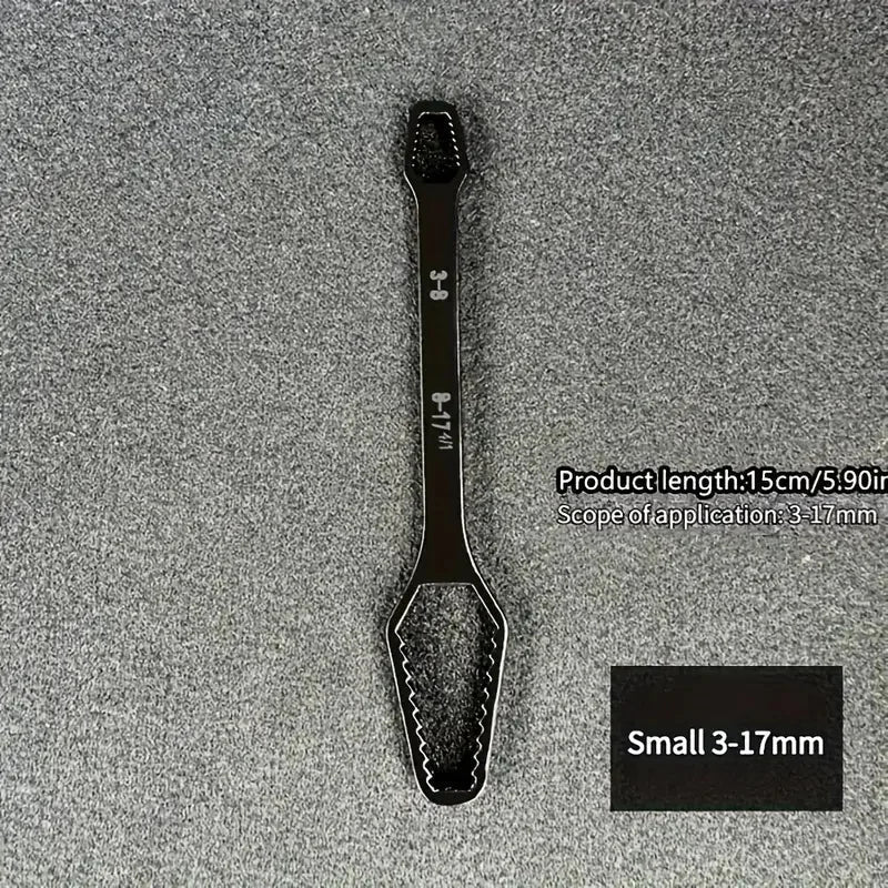 Adjustable Double-Head Wrench – 3-17mm & 8-24mm Range, Universal Bolt & Nut Tool