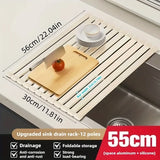 Roll-Up Sink Drying Rack – Aluminum, Heat-Resistant & 46/56cm Sizes