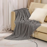 Striped Cotton Throw Blanket – 100% Cotton, Fringed, 127×172cm & 130×220cm
