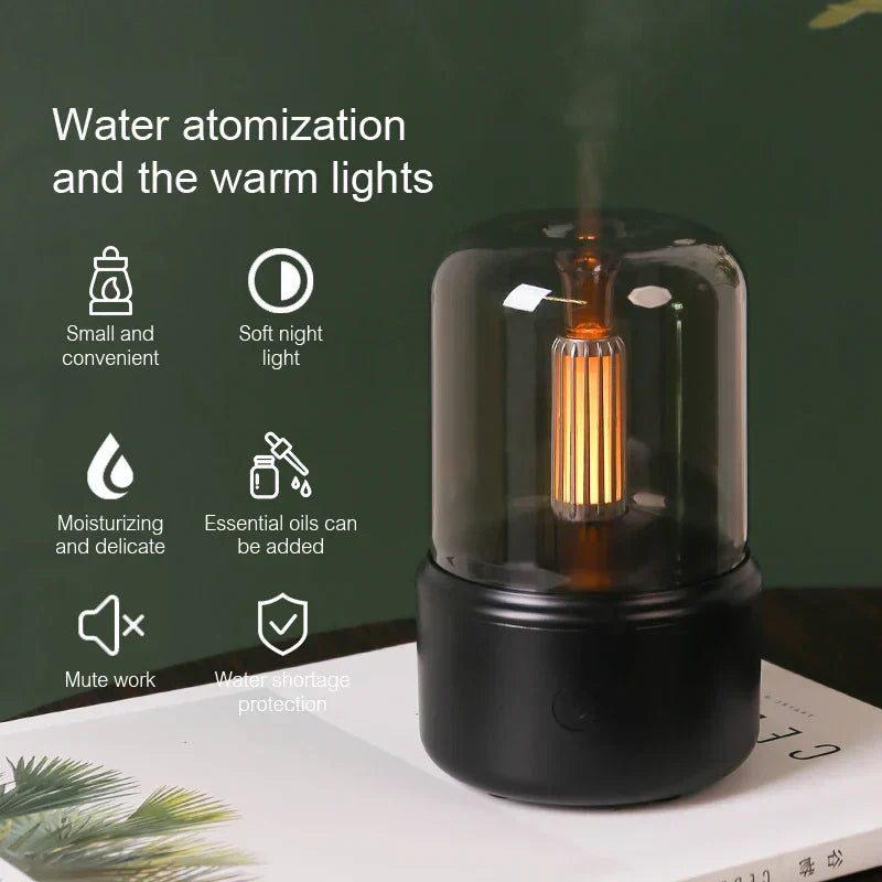 2-in-1 Aroma Diffuser with Night Light – 120ml, USB-C, 8–12h Runtime