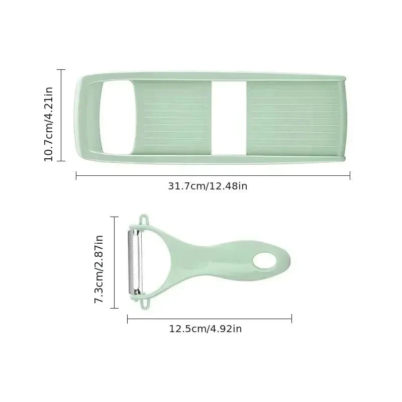 Multifunctional Vegetable Slicer – Stainless Steel Blades, Julienne & Ergonomic Grip