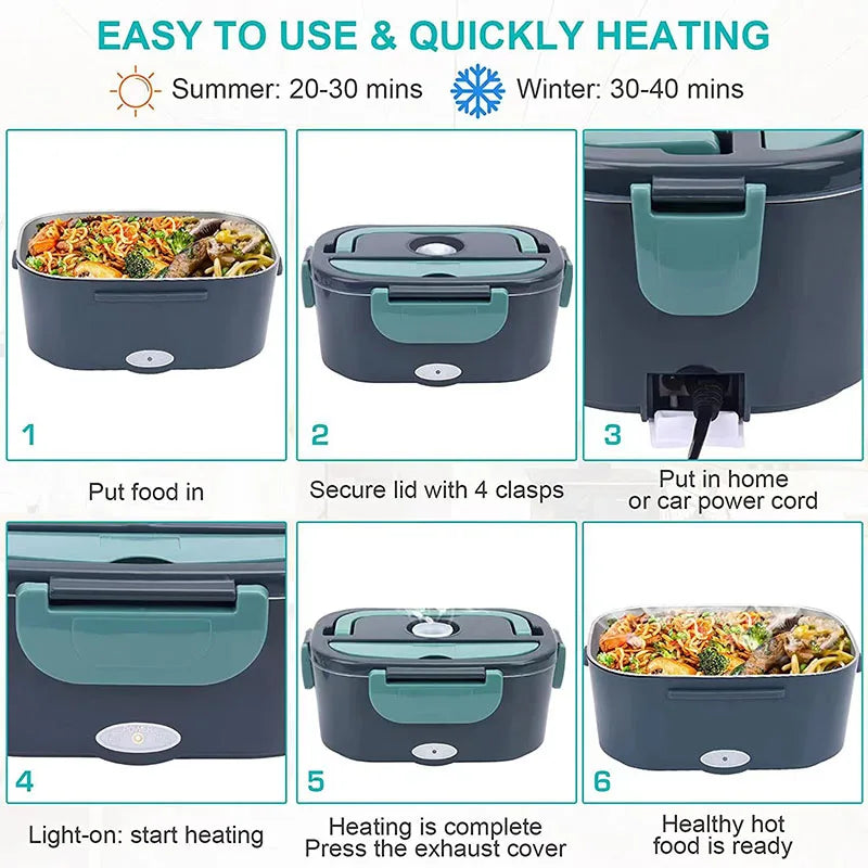 1.5L Electric Lunch Box Food Warmer 60W – HeatBox