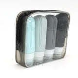 Silicone Travel Bottle Set – 4×90ml, Leak-Proof & Toiletry Bag