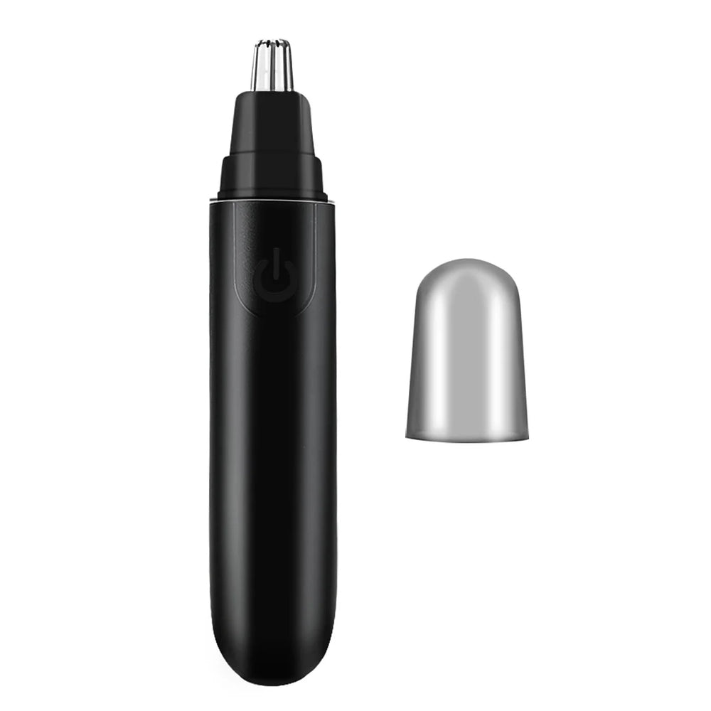 Electric Nose Hair Trimmer – Waterproof, LED Light & Ear/Eyebrow Attachments