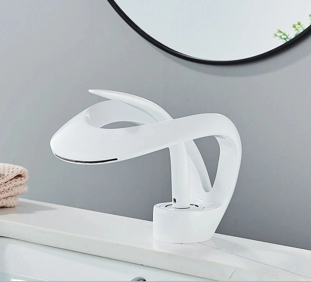 Flowarc Waterfall Mixer Tap – White