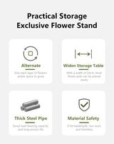 5-Tier Plant Stand – Metal Frame, Wooden Shelves & 33×20×106cm