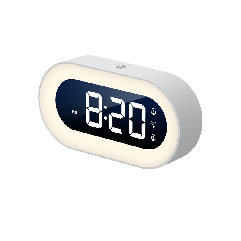 Lumino Digital Alarm Clock - White