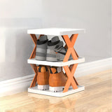 Foldable Shoe Rack – Plastic, 3–7 Tiers, Holds Up to 14 Pairs