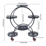 Metal Plant Stand with Wheels | 6-Tier Flower Pot Holder for Indoor & Outdoor Decoration