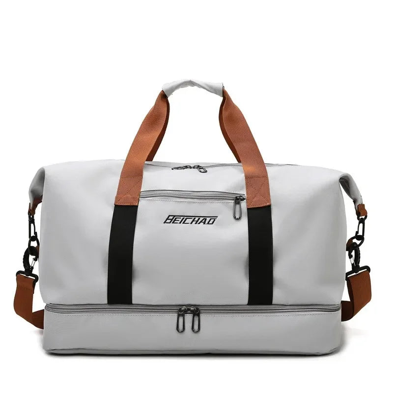Gym Duffel Bag – Shoe Compartment, Wet-Dry Separation, Water-Repellent 46×28×25cm