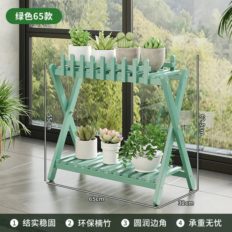 Optimized Product Title: "2-stöckiges Bambus-Pflanzenregal mit dekorativem Zaungitter – Stilvolles Pflanzenregal für Innen- und Außenbereich" 

This title includes relevant keywords while enhancing clarity and appeal for potential buyers.