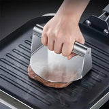 Stainless Steel Smash Burger Press – Round, Ergonomic Handle & Heat-Resistant