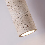 Wabi-Sabi Travertine & Wood Pendant Light | Japanese Minimalist Bedside Lighting