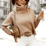 Buttoned women's turtleneck with stylish detail – Elara - 5