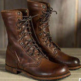 Lined Women's Leather Boots with Lacing – Alvara Autumn Edition