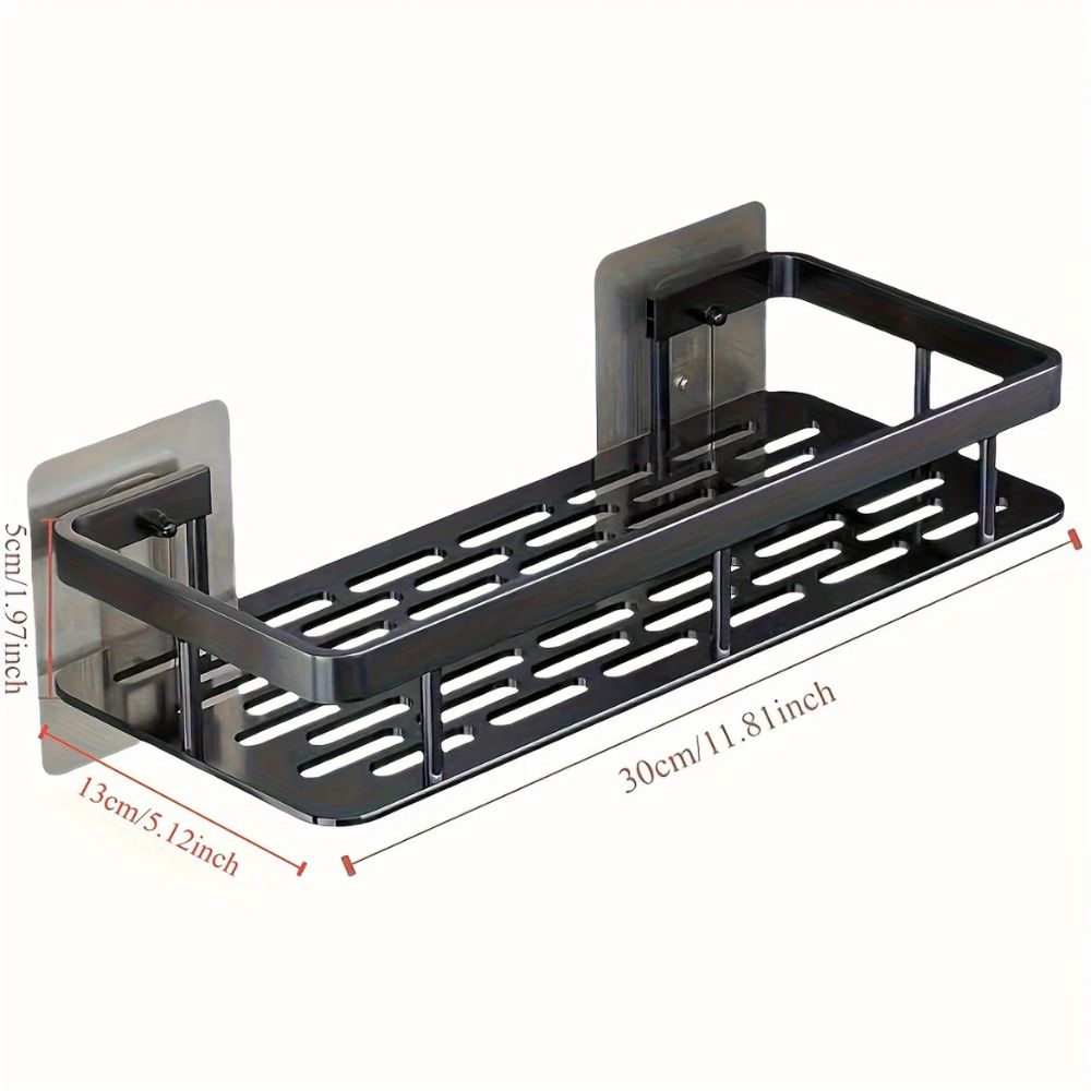 Wall-Mounted Shower Caddy Organizer – Rust-Resistant Aluminium Shower Shelf for Clutter-Free Bathroom Storage