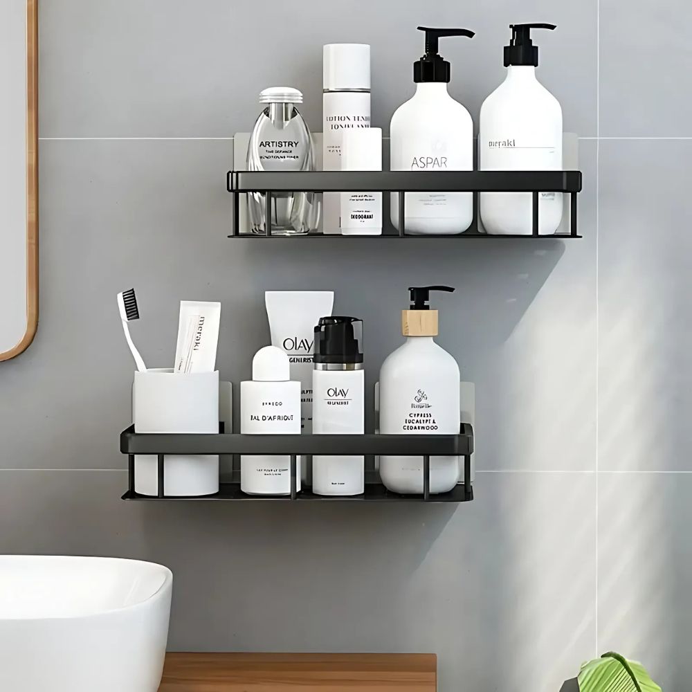 Wall-Mounted Shower Caddy Organizer – Rust-Resistant Aluminium Shower Shelf for Clutter-Free Bathroom Storage