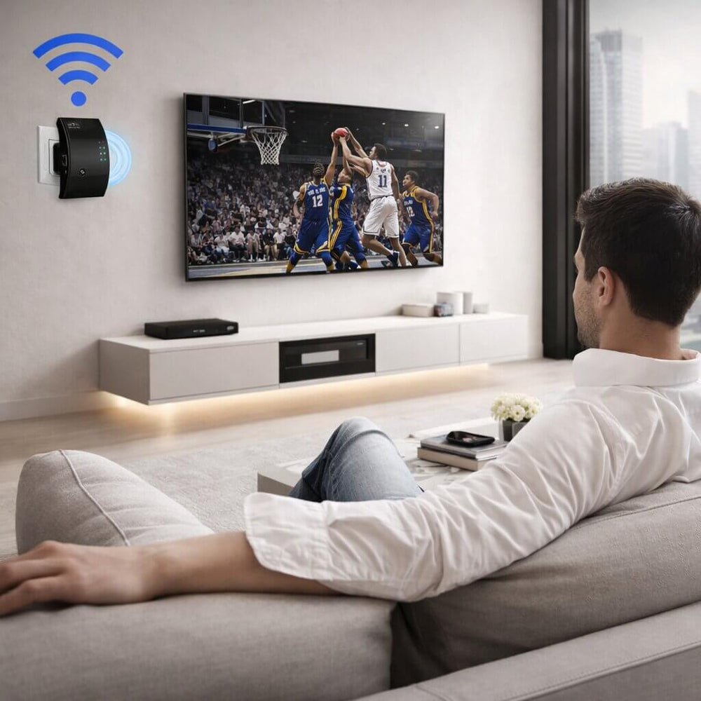 WiFi Range Extender – 300Mbps, Plug & Play & WPA2 Security