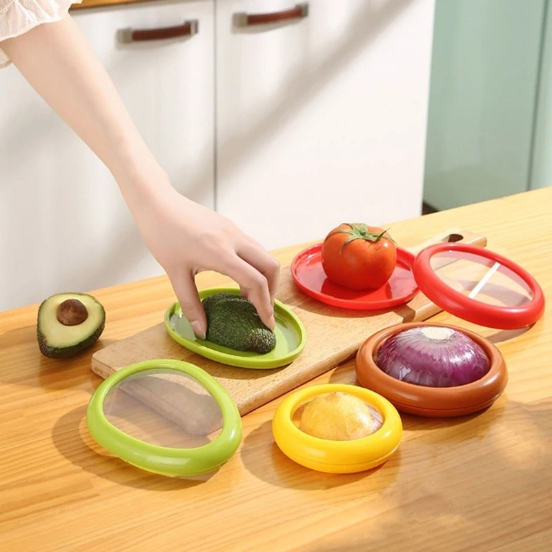 Silicone Food Saver Huggers – Food-Grade, Airtight Seal & Dishwasher Safe