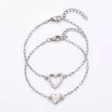 Bracelet Adjustable Heart Chain Matching Couple Jewelry