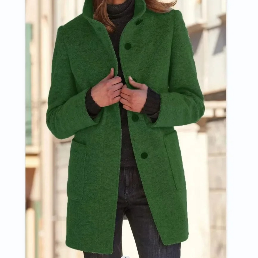 Single – Breasted Mid – Length Overcoat – Daisy