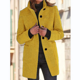 Single – Breasted Mid – Length Overcoat – Daisy
