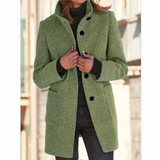 Single – Breasted Mid – Length Overcoat – Daisy
