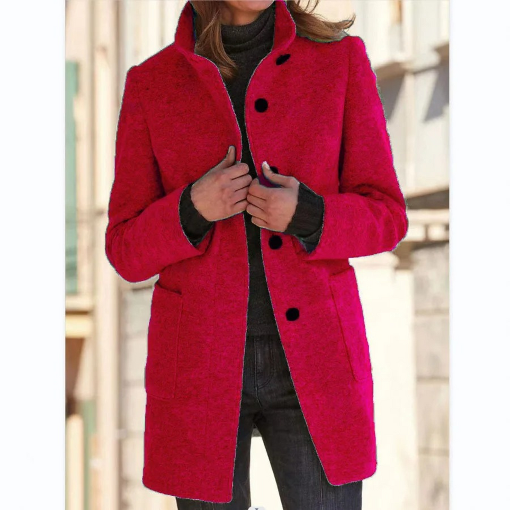 Single – Breasted Mid – Length Overcoat – Daisy