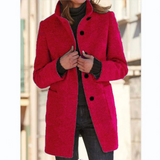 Single – Breasted Mid – Length Overcoat – Daisy