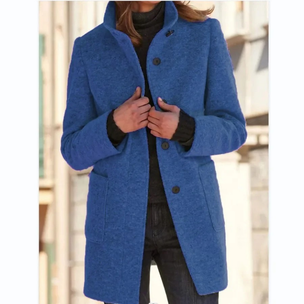 Single – Breasted Mid – Length Overcoat – Daisy